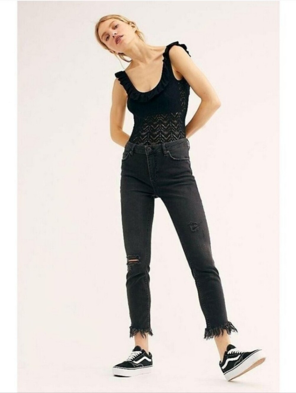 Free People Great Heights Frayed Skinny Jeans 30 short and 29 short available